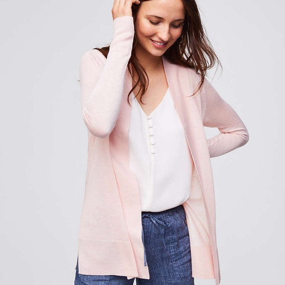 sheer pink cardigan
